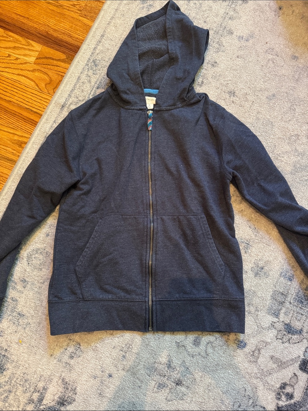 Crewcuts Boys Dark Navy Zip-Up Hoodie